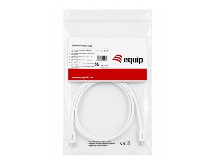 EAN 4015867245620 - Equip 128842 cable USB USB 2.0 1 m USB C 0,48 Gbit/s 60 W Blanco imagen 4