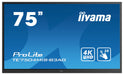 EAN 4948570120437 - iiyama TE7504MIS-B3AG pantalla de señalización Diseño de quiosco 189,2 cm (74.5") Wifi 400 cd / m² 4K Ult imagen 1
