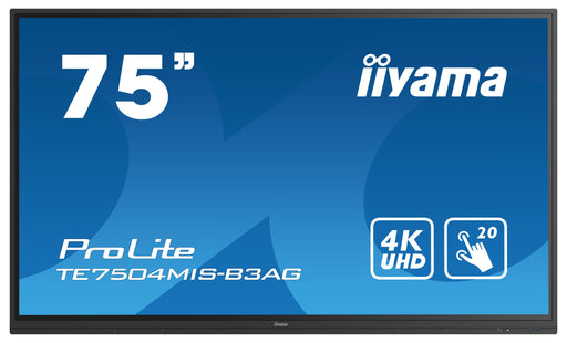 EAN 4948570120437 - iiyama TE7504MIS-B3AG pantalla de señalización Diseño de quiosco 189,2 cm (74.5") Wifi 400 cd / m² 4K Ult imagen 1