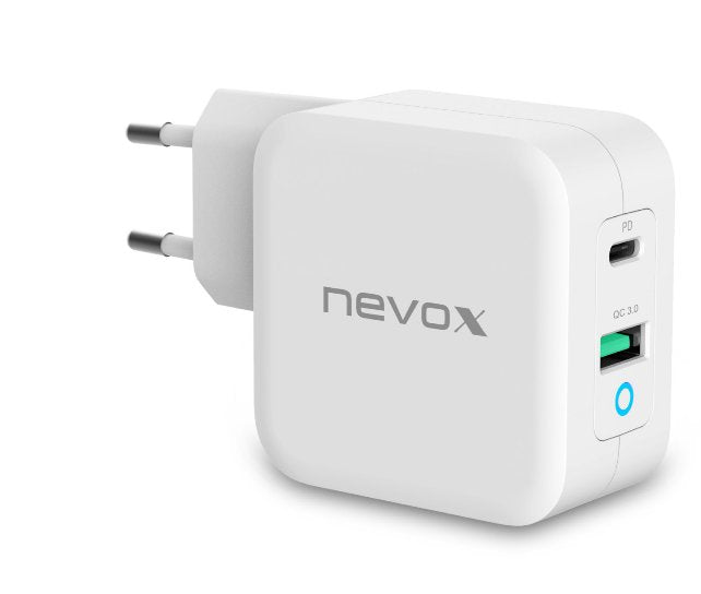 EAN 4250686408898 - nevox 1889 cargador de dispositivo móvil Universal Blanco Corriente alterna Carga rápida Interior imagen 1