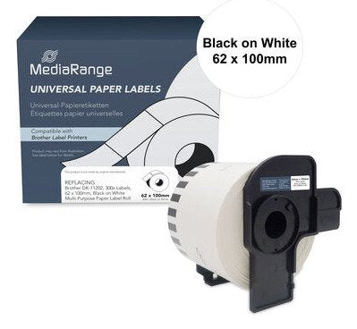 EAN 4260459618072 - MediaRange MRBDK11202 etiqueta de impresora Blanco Etiqueta para impresora no adhesiva imagen 1