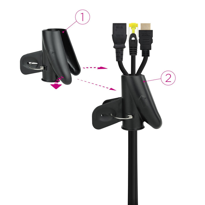 EAN 8433281012424 - Nanocable 10.36.0003-BK pasacables 2,5 cm imagen 2