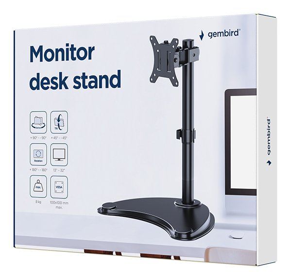 EAN 8716309135405 - Gembird MS-D1ST-04 soporte para monitor 81,3 cm (32") Escritorio Negro imagen 5
