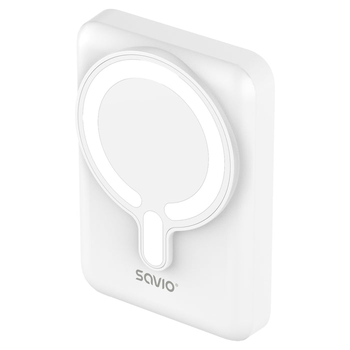 EAN 5902768707762 - Savio BA-13 batería externa 10000 mAh Cargador inalámbrico Blanco imagen 3