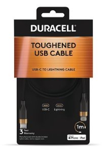 EAN 5056889400030 - Duracell DRU5014A cable de conector Lightning 1 m Negro imagen 2