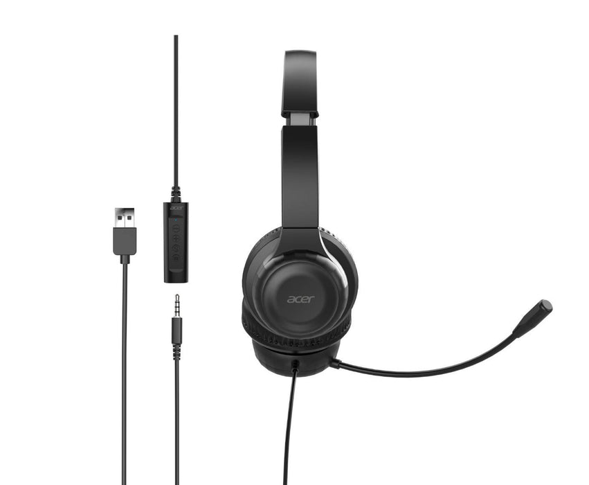 EAN 4711474000606 - Acer AHW154 Auriculares Alámbrico De mano Oficina/Centro de llamadas USB tipo A Negro imagen 4