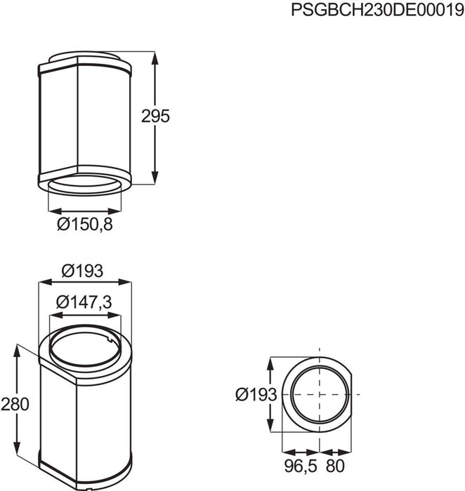EAN 7333394029948 - Electrolux M8CKSL28 Caja pasamuros para salida de ventilación de campana extractora imagen 6