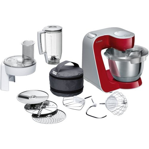 EAN 4242002903880 - Bosch MUM58720 robot de cocina 1000 W 3,9 L Gris, Rojo, Acero inoxidable imagen 1