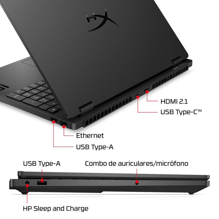 EAN 199896948289 - HP HyperX OMEN 15 inch Gaming Laptop PC 15-gb0005ns AMD Ryzen™ 7 260 38,9 cm (15.3") 2.5K 24 GB DDR5-SDRAM imagen 4