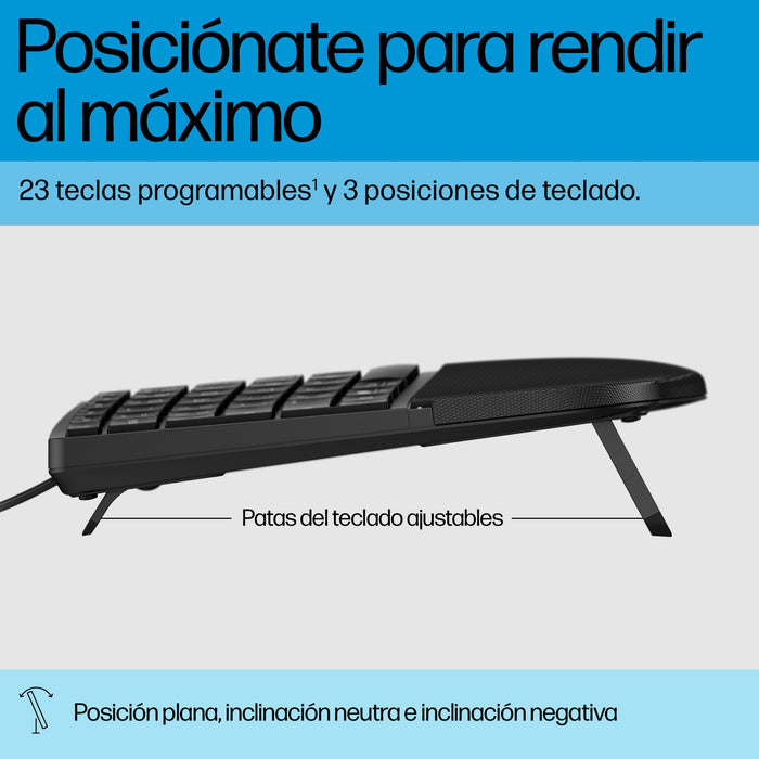 EAN 0197498232683 - HP 485 Comfort Wired Keyboard teclado Oficina USB Negro imagen 5