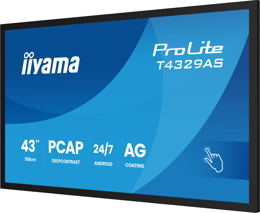 EAN 4948570125579 - iiyama T4329AS-B1AG pantalla para PC 108 cm (42.5") 3840 x 2160 Pixeles 4K Ultra HD LED Pantalla táctil N imagen 8