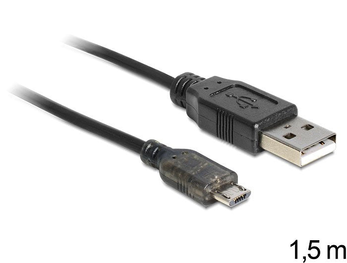 EAN 4043619832729 - DeLOCK USB 2.0-A - USB micro-B, 1.5m cable USB 1,5 m USB A Micro-USB B Negro imagen 2