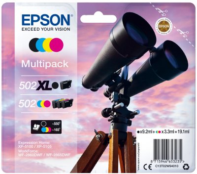 EAN 8715946653259 - Epson 502 XL cartucho de tóner 4 pieza(s) Compatible Negro, Cian, Magenta, Amarillo imagen 1