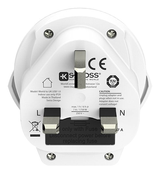 EAN 7640326820444 - Skross 1.500267-E adaptador de enchufe eléctrico Tipo G (RU) Universal Blanco imagen 3