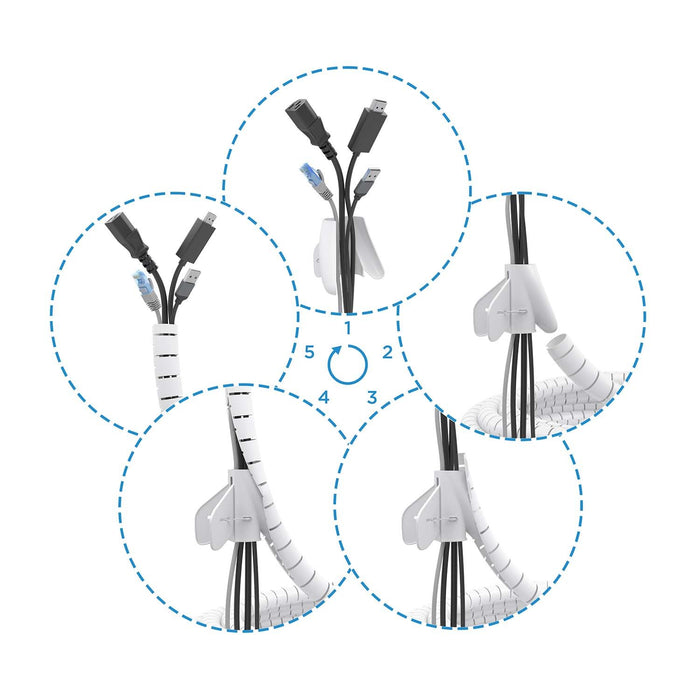 EAN 8435739902639 - AISENS A151-0919 organizador de cables Universal Pasacables Blanco 1 pieza(s) imagen 2