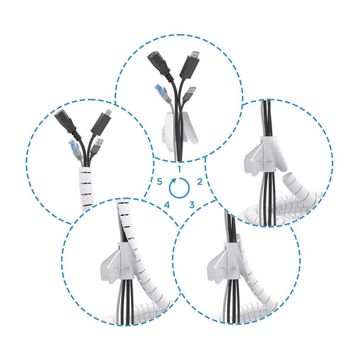 EAN 8435739902622 - AISENS A151-0918 organizador de cables Universal Pasacables Blanco 1 pieza(s) imagen 2