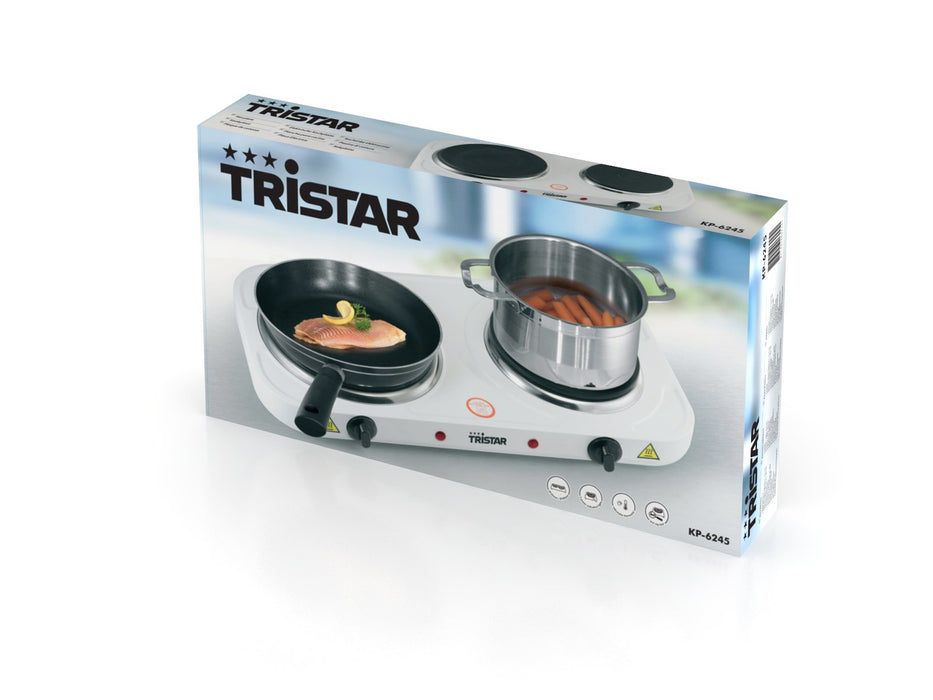 EAN 8713016062451 - Tristar KP-6245 hobs Blanco Encimera Hornillo eléctrico / Placa eléctrica 2 zona(s) imagen 7