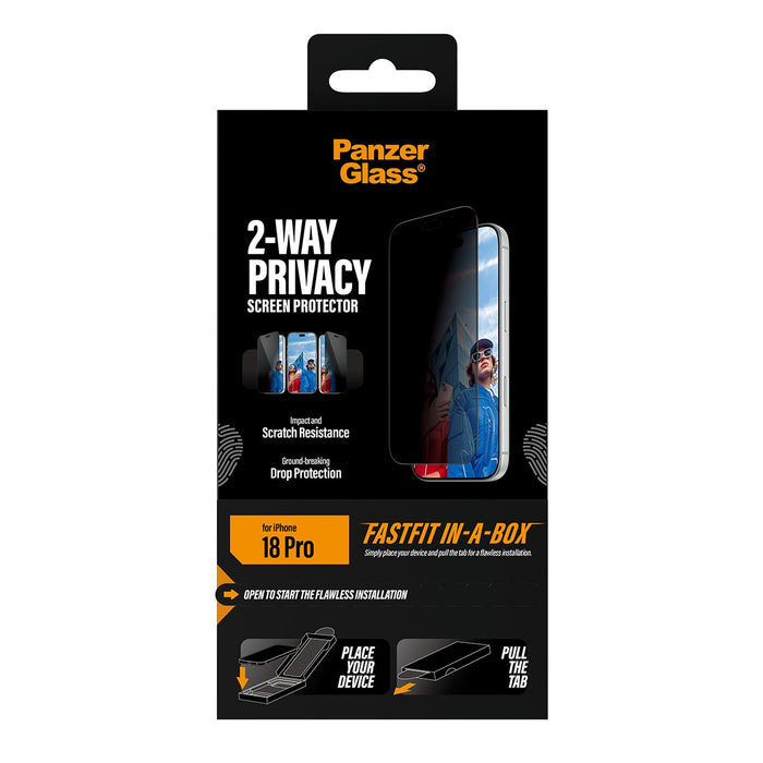 EAN 5715685043536 - PanzerGlass ® 2-Way Privacy Screen Protector iPhone 2026 Pro | Ultra-Wide Fit w. FASTFIT IN-A-BOX Protect imagen 3