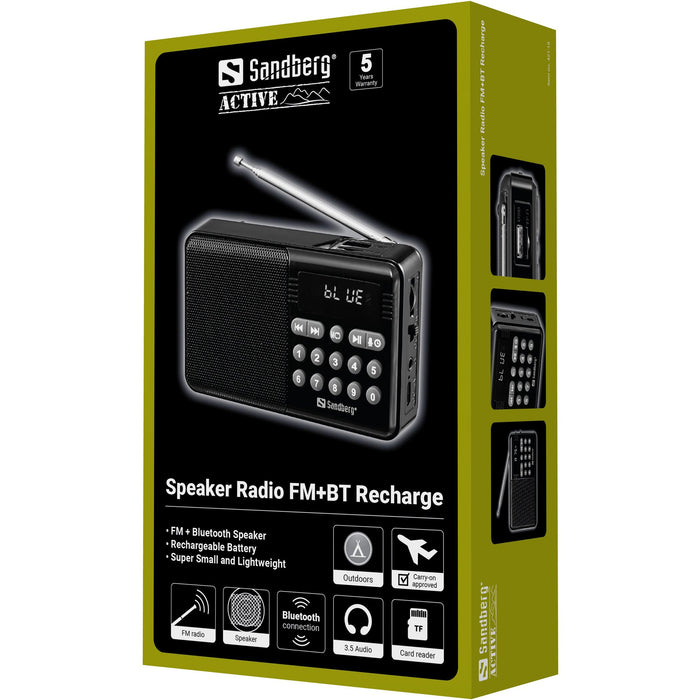 EAN 5705730421181 - Sandberg 421-18 radio Portátil Analógica Negro imagen 5