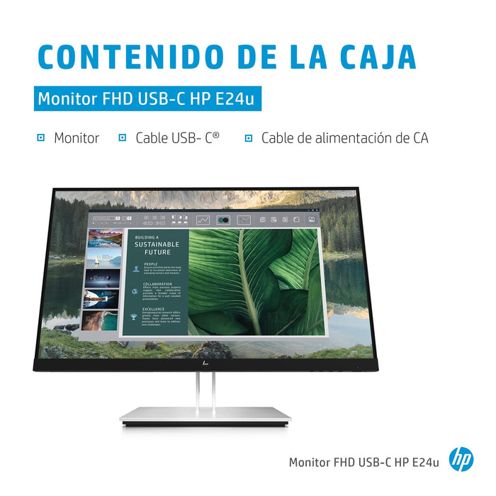 EAN 0195122123987 - HP E24u G4 pantalla para PC 60,5 cm (23.8") 1920 x 1080 Pixeles Full HD LCD Negro, Plata imagen 10