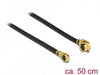 EAN 4043619896516 - DeLOCK 89651 cable coaxial 1.13 0,5 m MHF (I-PEX) MHF IV/ HSC MXHP32 Negro, Oro imagen 1