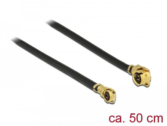 EAN 4043619896516 - DeLOCK 89651 cable coaxial 1.13 0,5 m MHF (I-PEX) MHF IV/ HSC MXHP32 Negro, Oro imagen 1
