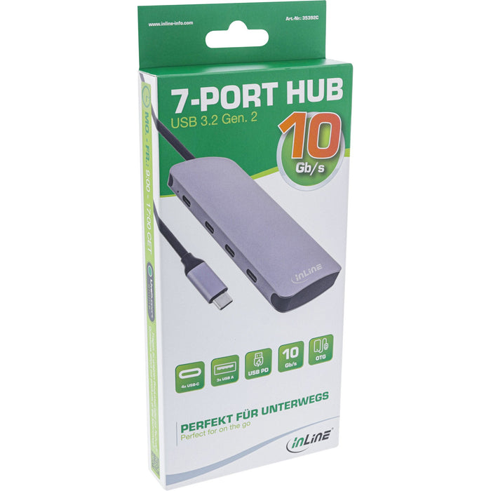 EAN 4043718312191 - InLine 35392C hub de interfaz USB Tipo C 10000 Mbit/s Gris imagen 5