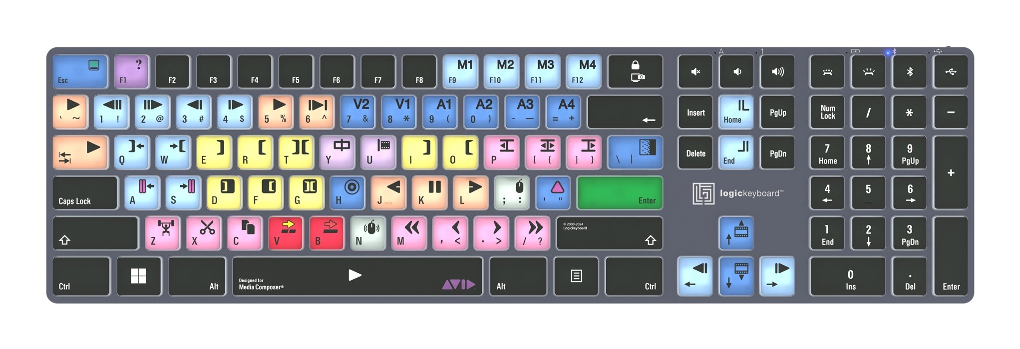 EAN 5707795023188 - Logickeyboard LKB-MCOM4-TPC teclado Hogar / Oficina USB + Bluetooth QWERTY Inglés del Reino Unido Negro imagen 1