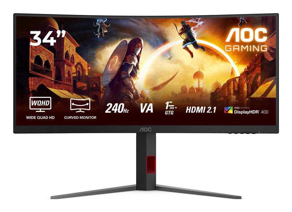 EAN 4038986612692 - AOC G4 CU34G4Z pantalla para PC 86,4 cm (34") 3440 x 1440 Pixeles Wide Quad HD LED Negro, Rojo imagen 1