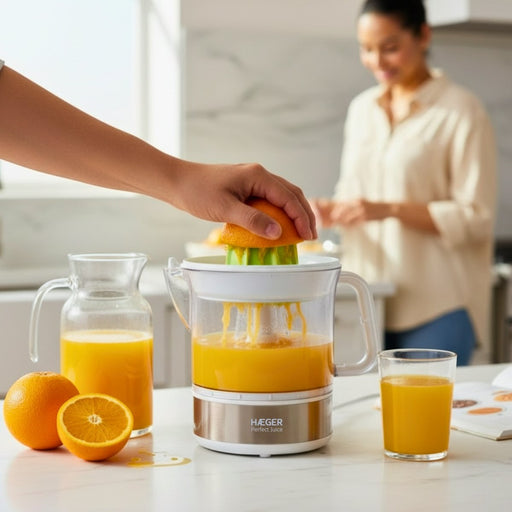 EAN 5608475041709 - Haeger Perfect Juice prensa de cítricos eléctricos 0,7 L 25 W Blanco, Transparente, Plata, Verde imagen 2