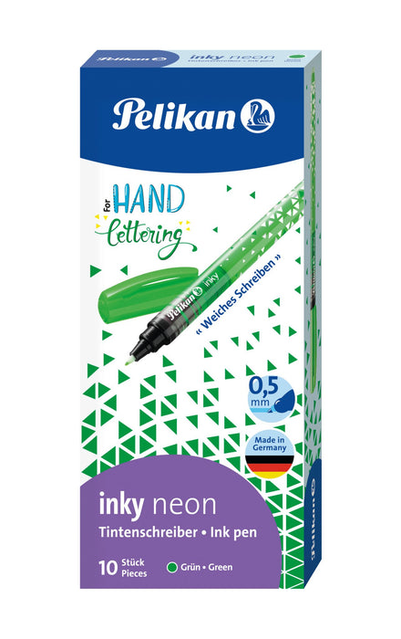 EAN 4012700100320 - Pelikan inky neon Bolígrafo cilíndrico Verde 10 pieza(s) imagen 5