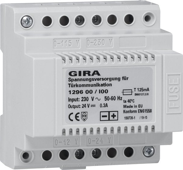 EAN 4010337296003 - GIRA 1296 00 transformador de fuente de alimentación Gris imagen 1