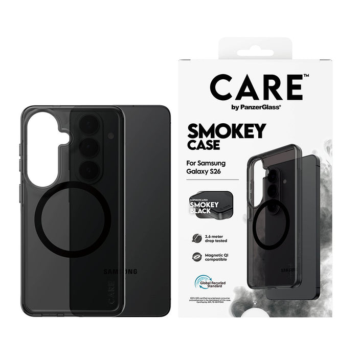 EAN 5715685034145 - PanzerGlass CARE™ by ® Smokey Case w. Black Qi Samsung Galaxy S26 funda para teléfono móvil Negro imagen 2
