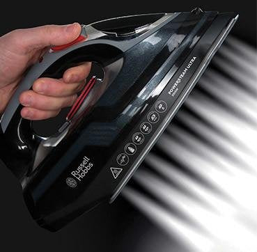 EAN 4008496813711 - Russell Hobbs 20630-56 plancha Plancha vapor-seco Suela de cerámica 3100 W Negro, Gris imagen 2