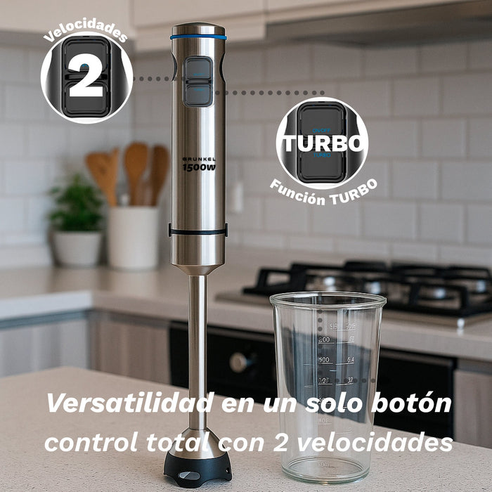 EAN 8426156018867 - Grunkel BM-1500SET batidora Batidora de mano 1500 W Acero inoxidable, Negro imagen 3