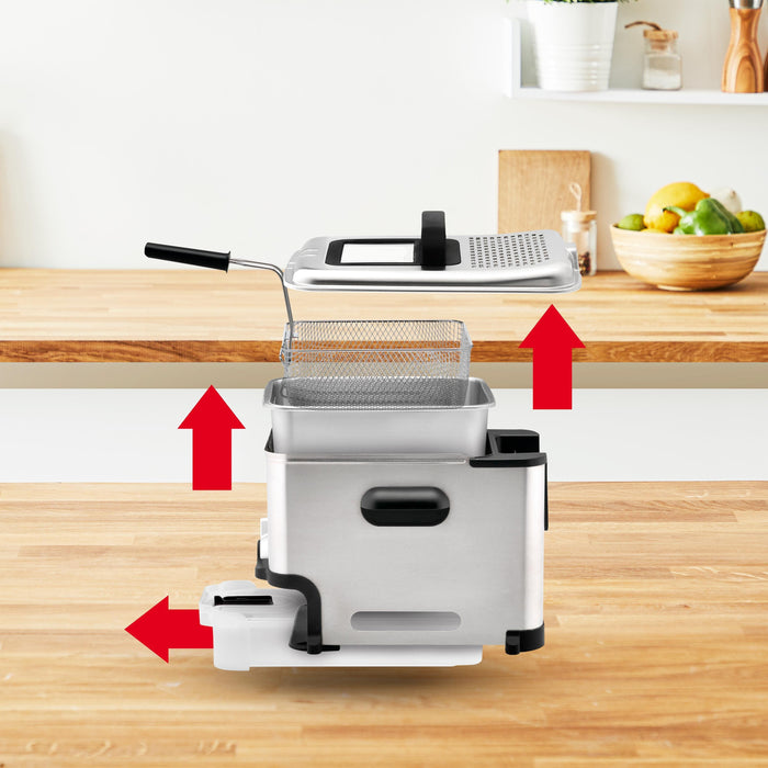 EAN 3045387291013 - Tefal FR8041 freidora Sencillo 3,5 L Independiente 2300 W Plata imagen 4