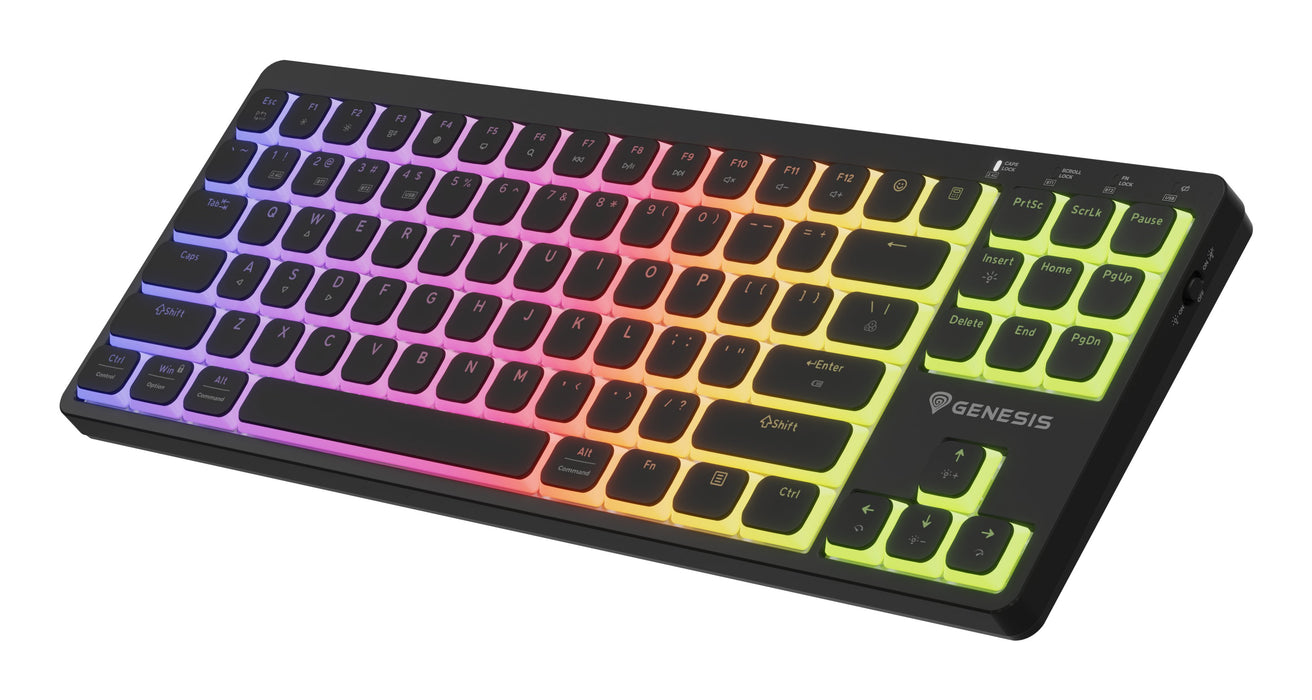 EAN 5901969449648 - GENESIS Thor 430 TKL Wireless teclado Juego USB + RF Wireless + Bluetooth QWERTY Inglés de EE. UU. Negro imagen 8