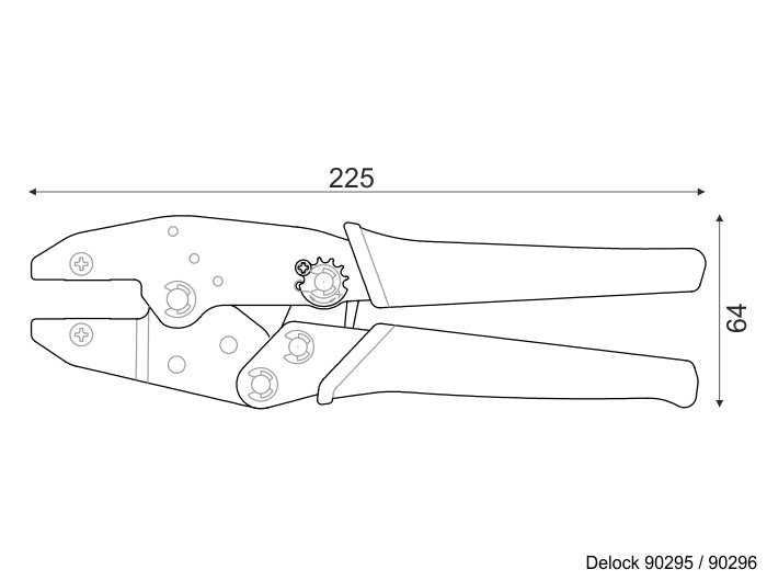 EAN 4043619902958 - DeLOCK 90295 crimpadora Herramienta para prensar Negro, Amarillo imagen 5