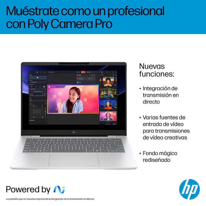 EAN 0199251192425 - HP OmniBook 7 AI 14-fr0010ns Intel Core Ultra 5 225U Portátil 35,6 cm (14") 2K 16 GB LPDDR5-SDRAM 1 TB SS imagen 10