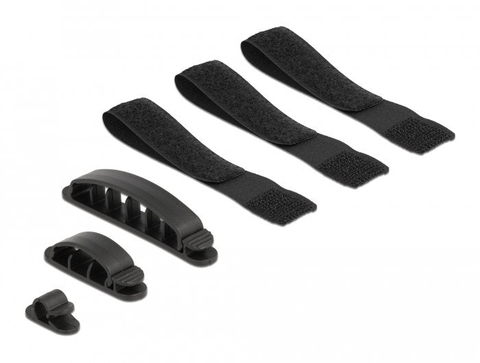 EAN 4043619183937 - DeLOCK 18393 organizador de cables Escritorio/pared Soporte para cables Negro 6 pieza(s) imagen 1