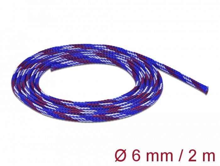 EAN 4043619207411 - DeLOCK 20741 pasacables Azul, Rojo, Blanco imagen 3