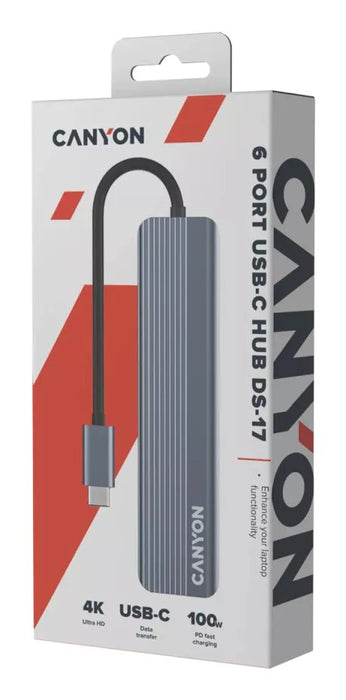 EAN 5291485015848 - Canyon DS-17 USB Tipo C 10000 Mbit/s Gris imagen 7