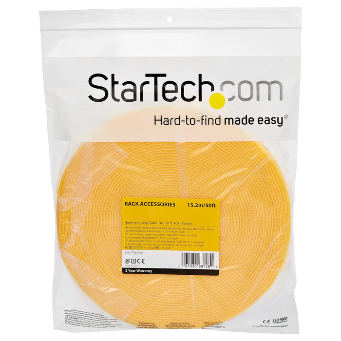 EAN 65030887281 - StarTech.com HKLP50YW presilla Bridas adherentes para cables Nylon 1 pieza(s) imagen 4