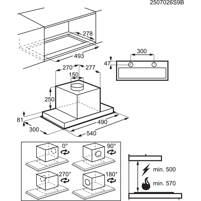 EAN 7332543794300 - Electrolux LFG716X Encastrada Acero inoxidable 580 m³/h imagen 25