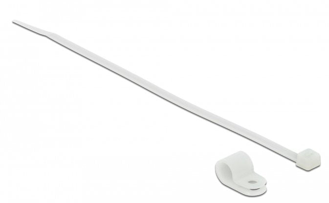 EAN 4043619188673 - DeLOCK 18867 presilla Brida atornillada Nylon Blanco 10 pieza(s) imagen 1