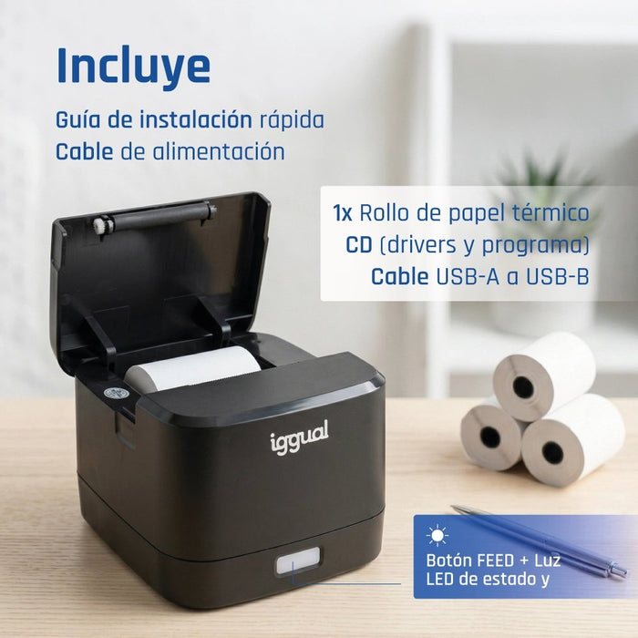 EAN 8435364318836 - iggual TP Easy 58 203 x 203 DPI Alámbrico Transferencia térmica Impresora de recibos imagen 16