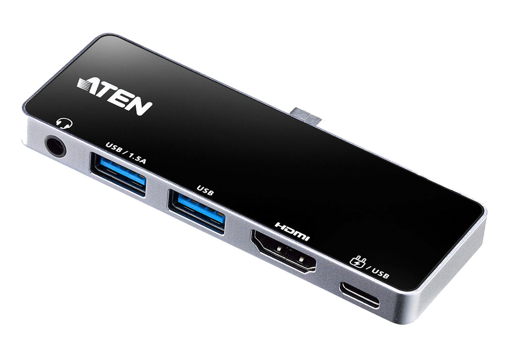 EAN 4710469340635 - ATEN UH3238 estación dock para móvil Tableta/Smartphone Negro, Plata imagen 1