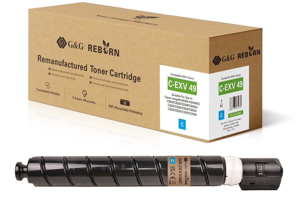 EAN 6937173431079 - G&G GR-CEXV49C cartucho de tóner 1 pieza(s) Compatible Cian imagen 1
