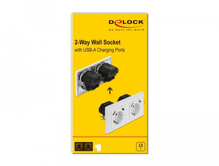 EAN 4043619114757 - DeLOCK 11475 toma de corriente CEE 7/3 + USB Blanco imagen 4