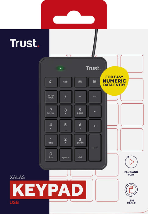 EAN 8713439222210 - Trust 22221 teclado numérico Portátil/PC USB Negro imagen 4